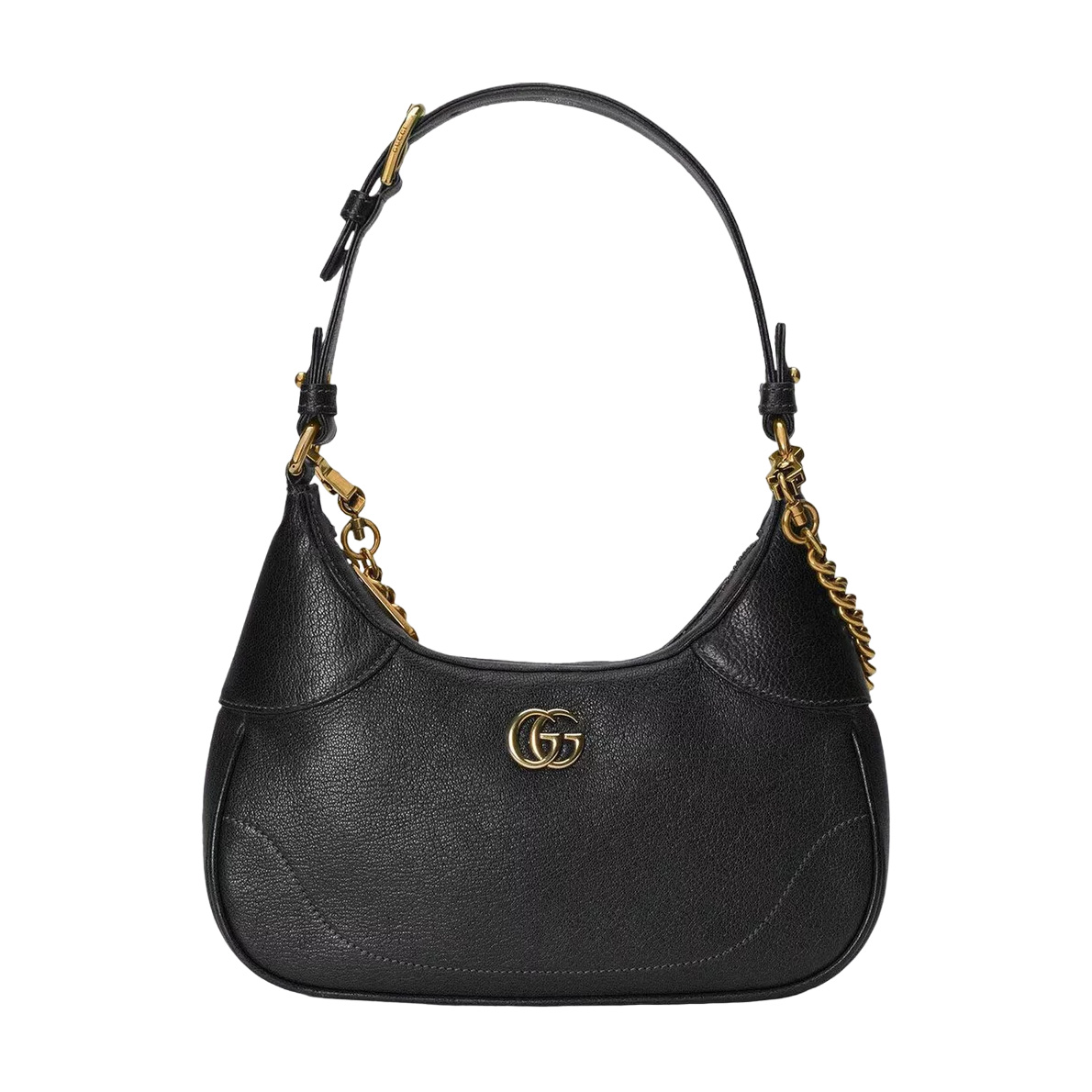 Aphrodite small shoulder bag Black soft leather – GB112