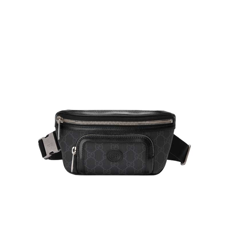 Belt bag with Interlocking G Black leather details – GB145
