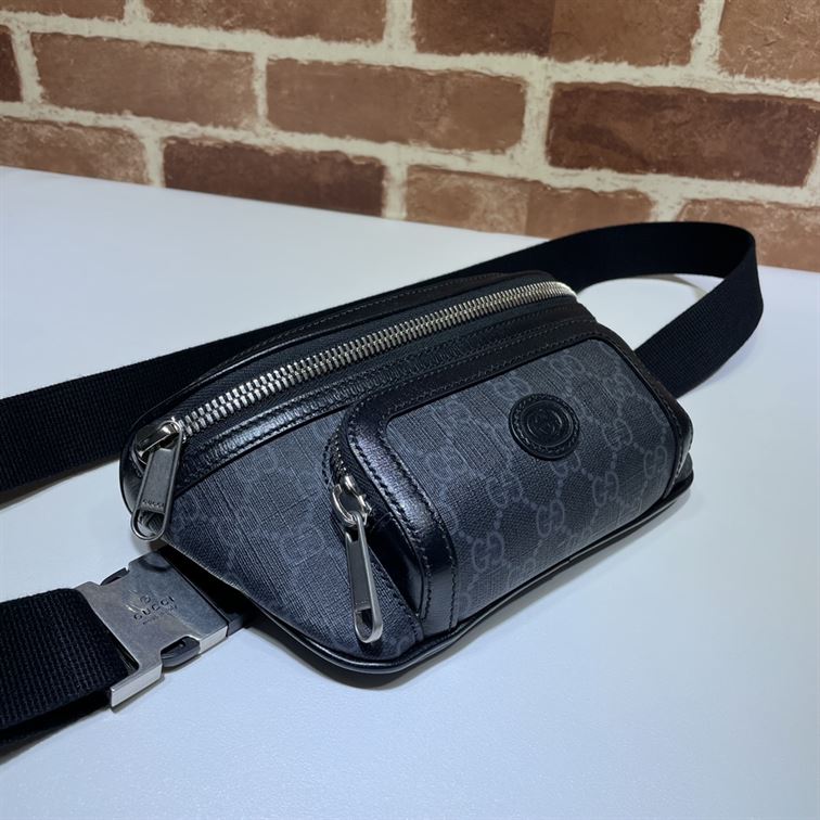 Belt bag with Interlocking G Black leather details – GB145