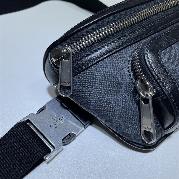 Belt bag with Interlocking G Black leather details – GB145
