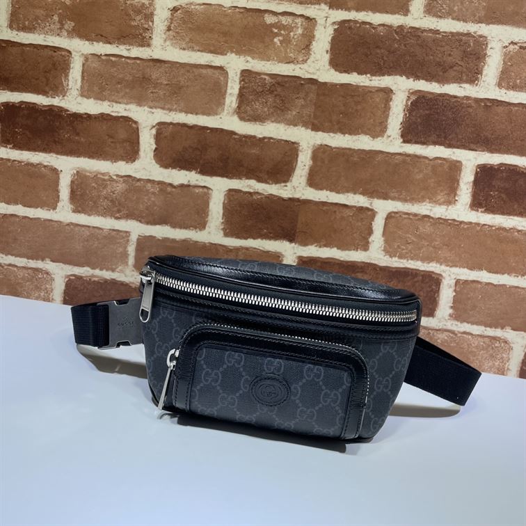 Belt bag with Interlocking G Black leather details – GB145