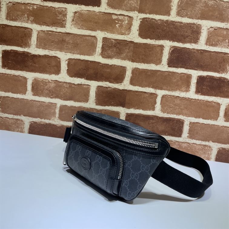 Belt bag with Interlocking G Black leather details – GB145