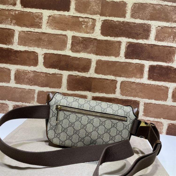 Belt bag with Interlocking G Brown leather details – GB144