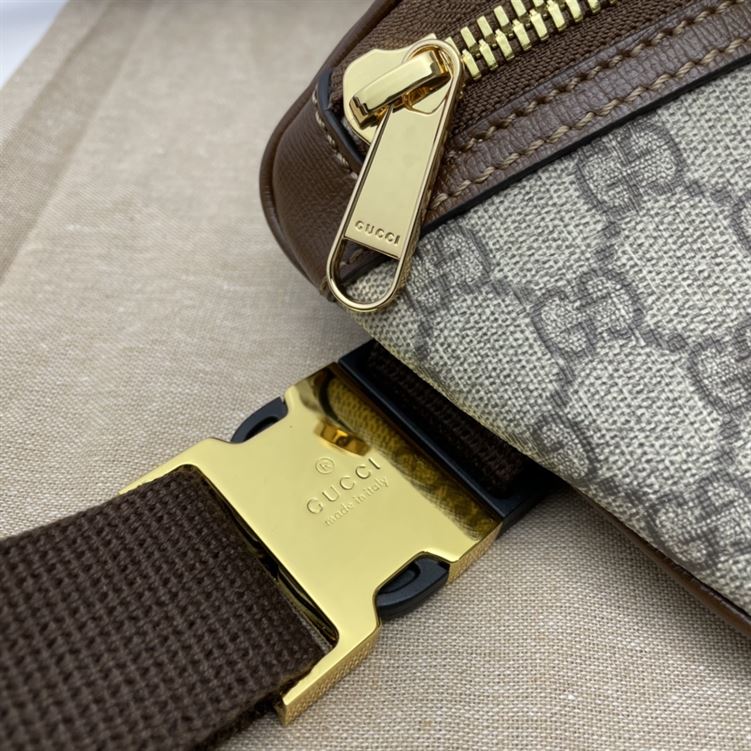 Belt bag with Interlocking G Brown leather details – GB144