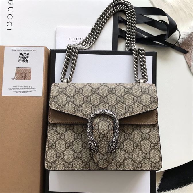 Dionysus GG Supreme mini bag Beige/ebony GG Supreme canvas – GB099