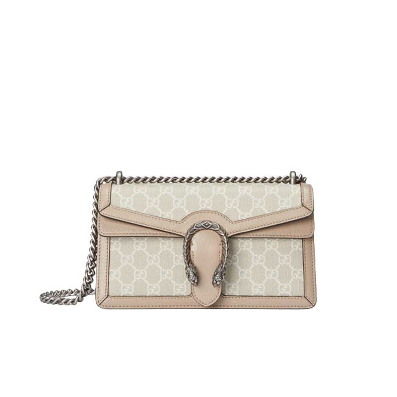 Dionysus GG small bag Beige and white GG Supreme canvas – GB100