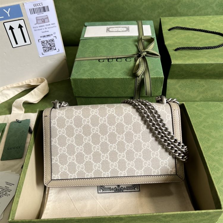 Dionysus GG small bag Beige and white GG Supreme canvas – GB100