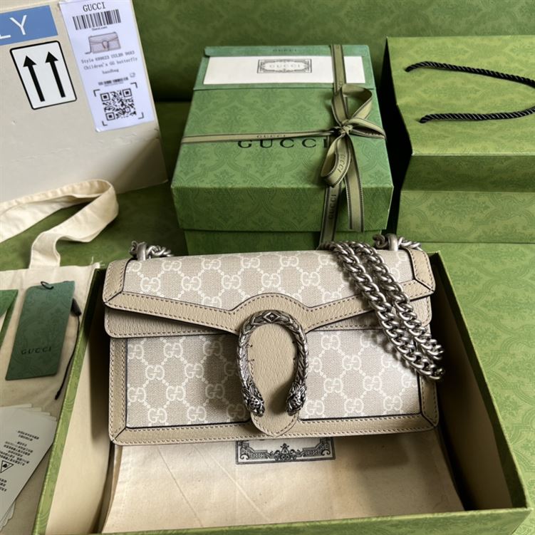 Dionysus GG small bag Beige and white GG Supreme canvas – GB100