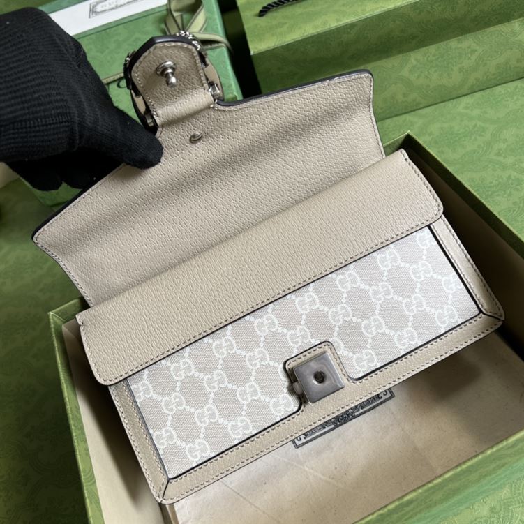 Dionysus GG small bag Beige and white GG Supreme canvas – GB100