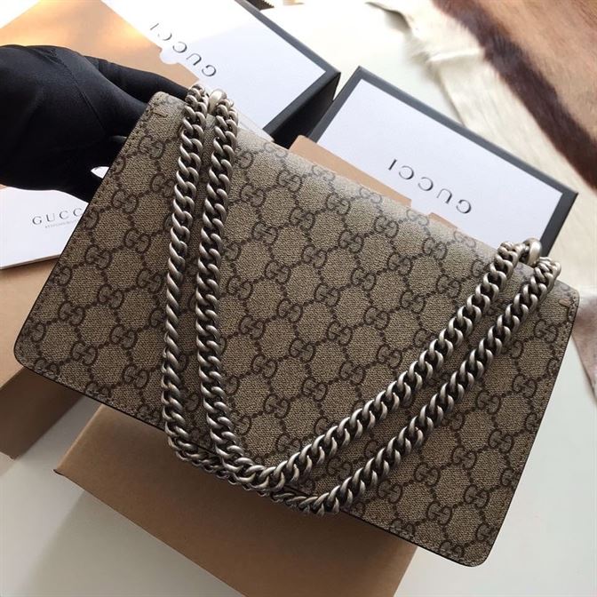 Dionysus GG small shoulder bag with black suede detail – GB168