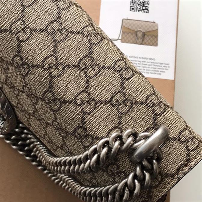 Dionysus GG small shoulder bag with taupe suede detail – GB170