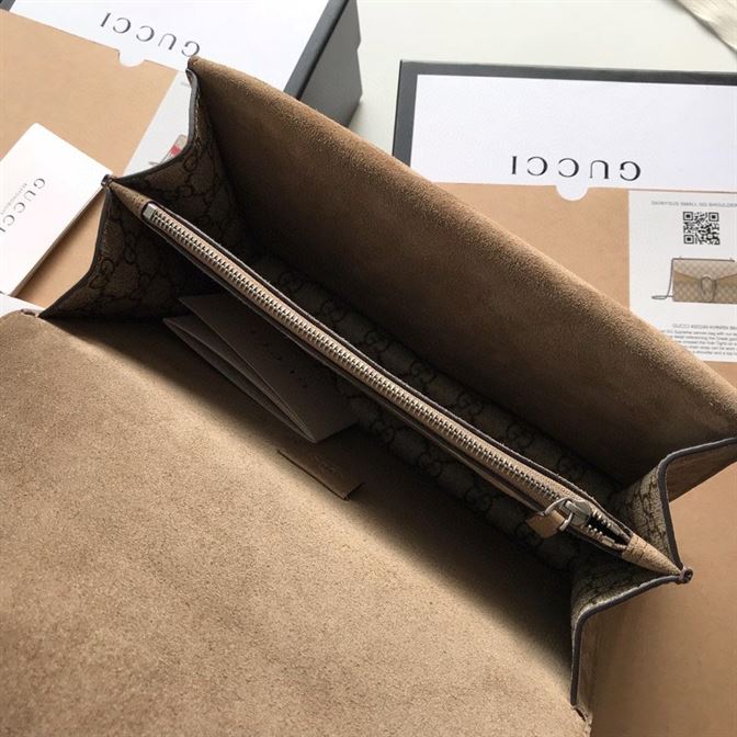 Dionysus GG small shoulder bag with taupe suede detail – GB170