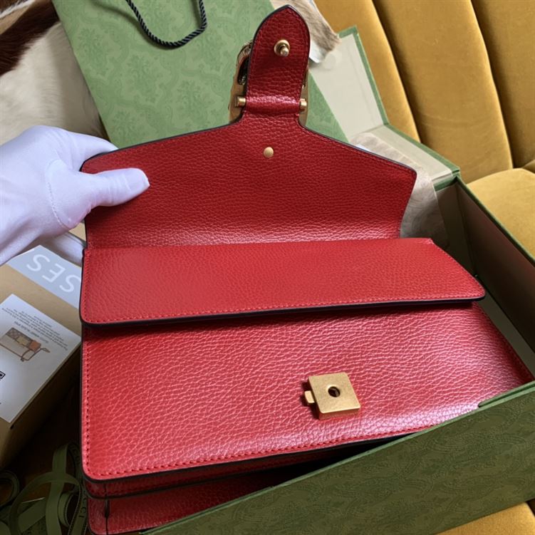 Dionysus leather shoulder bag Hibiscus red metal-free tanned leather – GB166