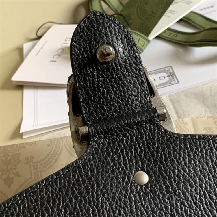 Dionysus small shoulder bag Black metal-free tanned leather – GB101