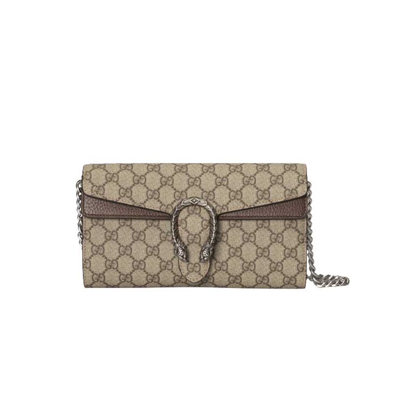 Dionysus small shoulder bag Brown leather trim – GB164