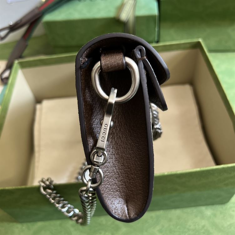 Dionysus small shoulder bag Brown leather trim – GB164
