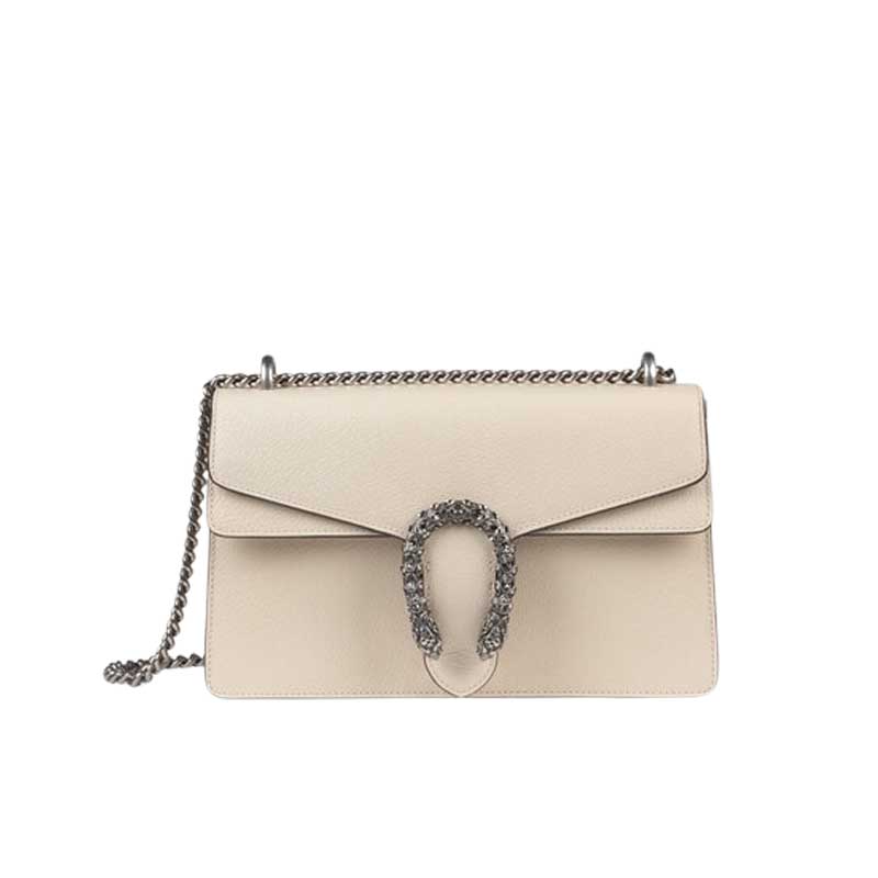 Dionysus small shoulder bag White leather – GB169