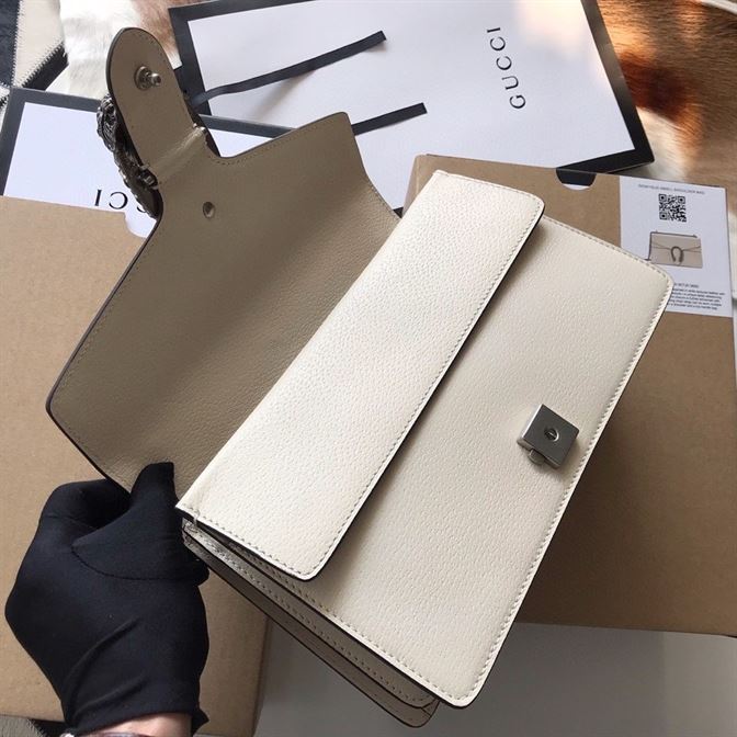 Dionysus small shoulder bag White leather – GB169