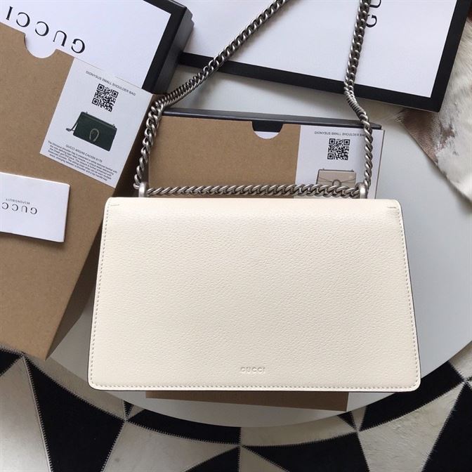 Dionysus small shoulder bag White leather – GB169