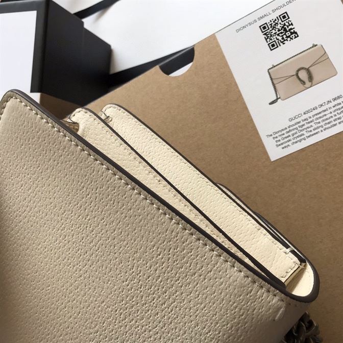 Dionysus small shoulder bag White leather – GB169