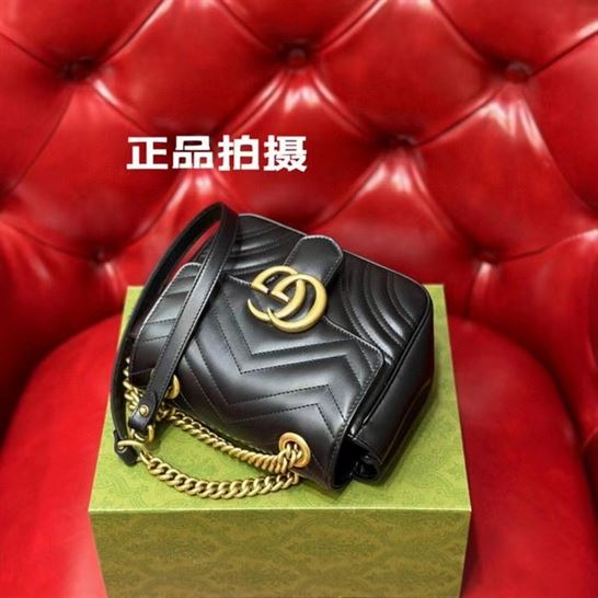 GG Marmont Matelassé mini tote bag Black chevron leather – GB148