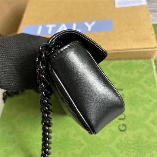 GG Marmont belt bag Black chevron matelassé leather – GB155