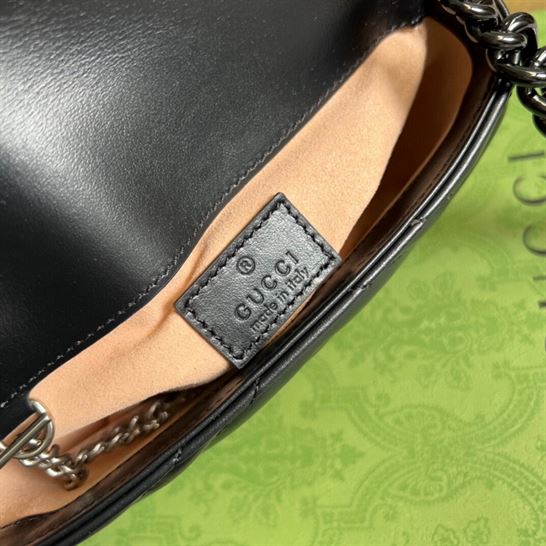 GG Marmont belt bag Black chevron matelassé leather – GB155