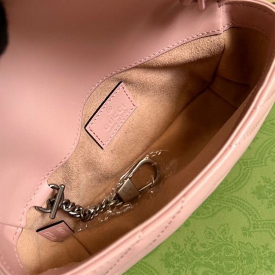 GG Marmont belt bag Light pink chevron matelassé leather – GB154