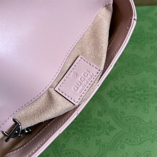 GG Marmont belt bag Light pink chevron matelassé leather – GB154