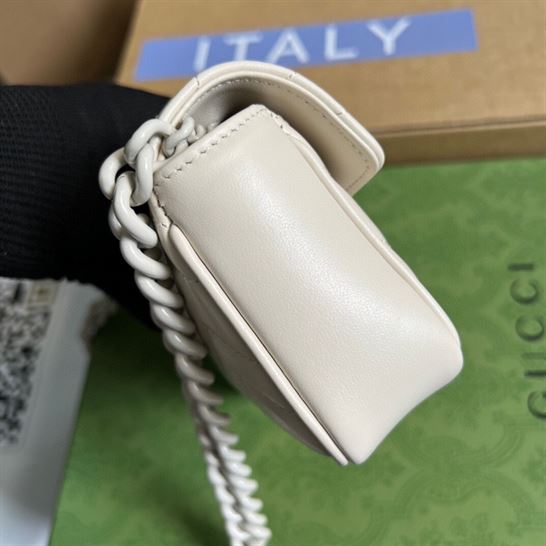 GG Marmont belt bag White chevron matelassé leather – GB156