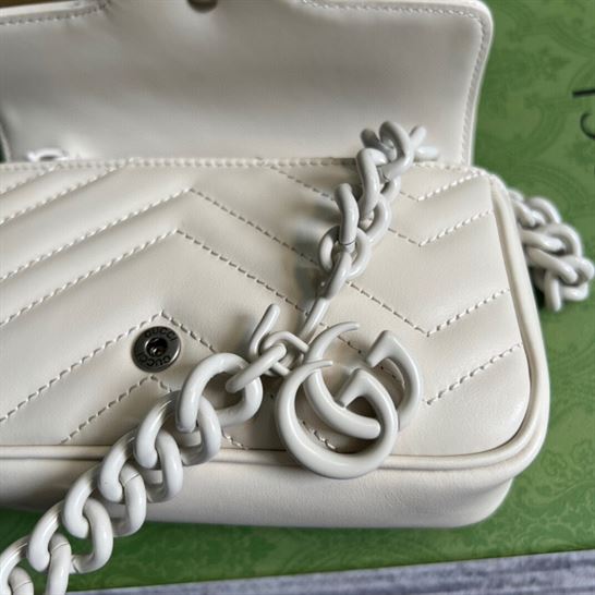 GG Marmont belt bag White chevron matelassé leather – GB156