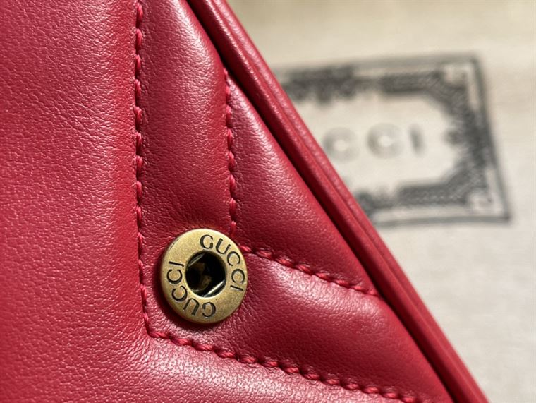 GG Marmont leather super mini bag Hibiscus red leather – GB160