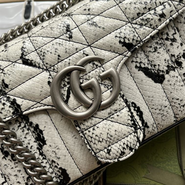 GG Marmont small python shoulder bag Natural colored – GB095