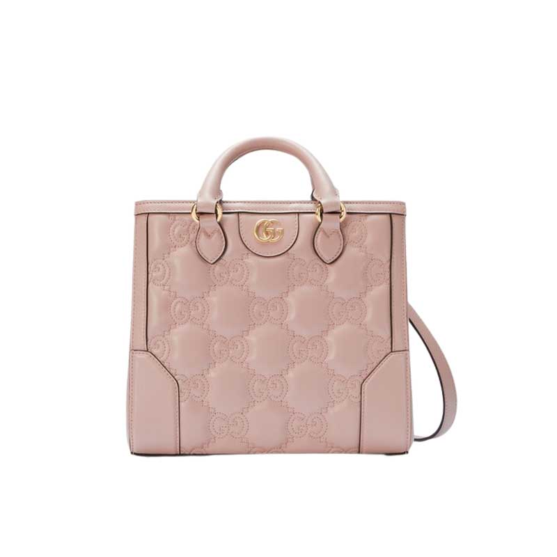 GG matelassé mini top handle bag Pink GG leather – GB124