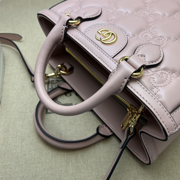 GG matelassé mini top handle bag Pink GG leather – GB124