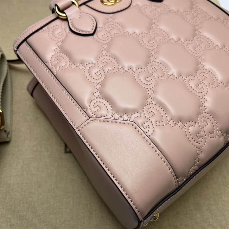GG matelassé mini top handle bag Pink GG leather – GB124
