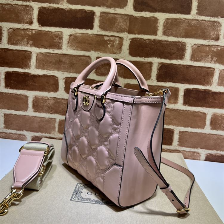 GG matelassé mini top handle bag Pink GG leather – GB124
