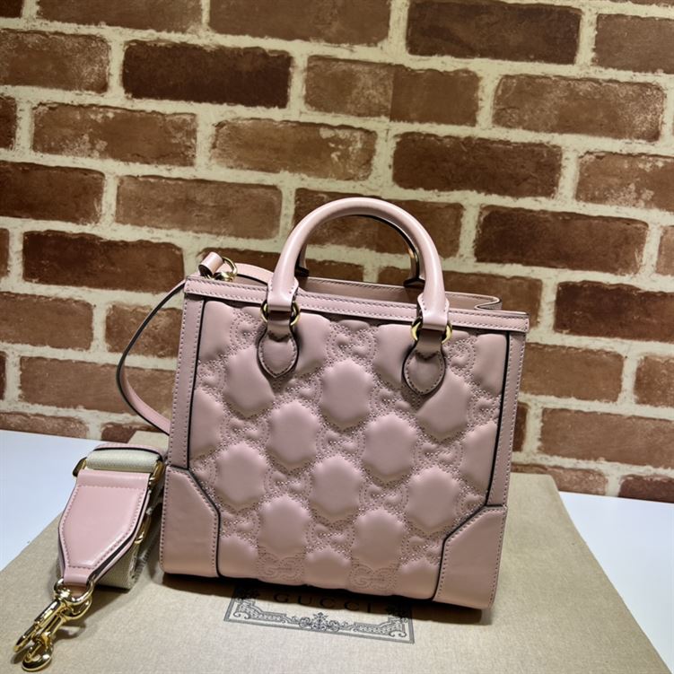 GG matelassé mini top handle bag Pink GG leather – GB124
