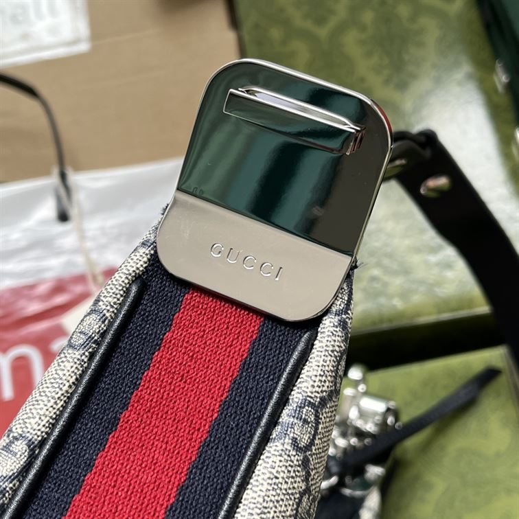 Gucci Attache large shoulder bag Beige and blue canvas – GB140