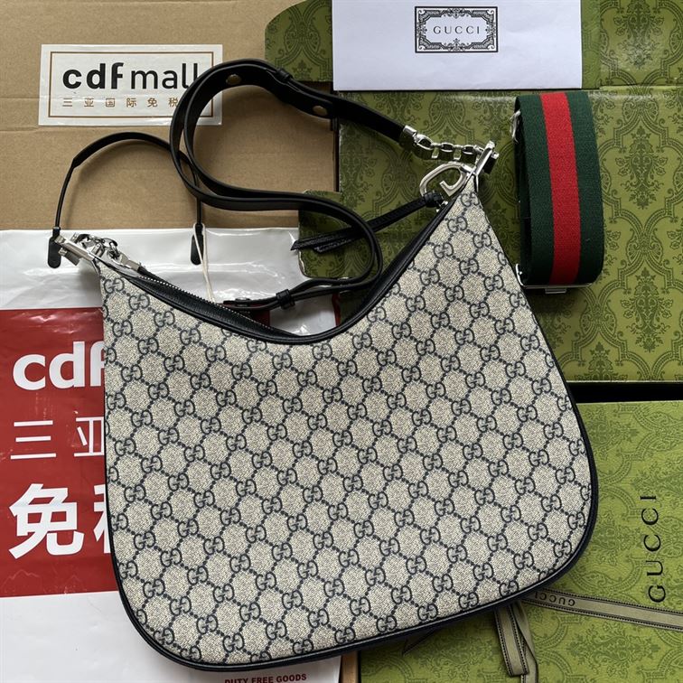 Gucci Attache large shoulder bag Beige and blue canvas – GB140