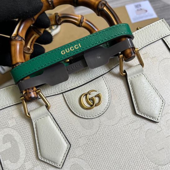 G*u*i diana jumbo gg small tote bag off-white and ivory - gb173