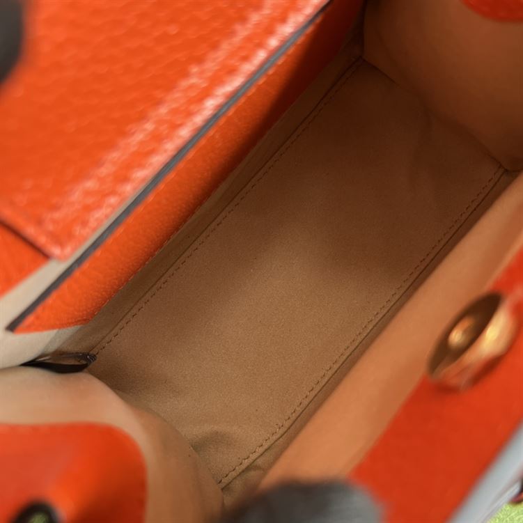 G*u*i diana mini tote bag orange leather - gb171