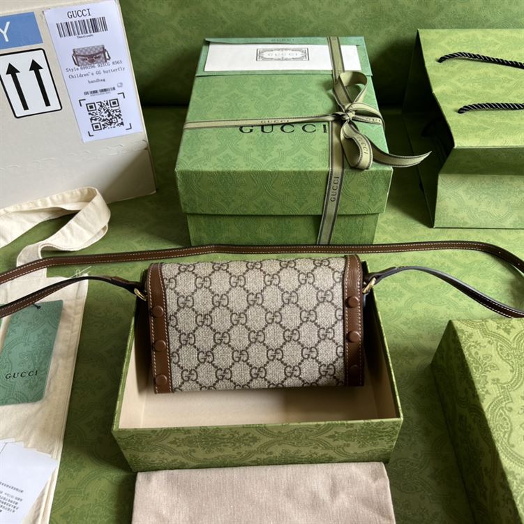 Gucci Horsebit 1955 mini bag Beige and ebony Brown leather trim – GB135