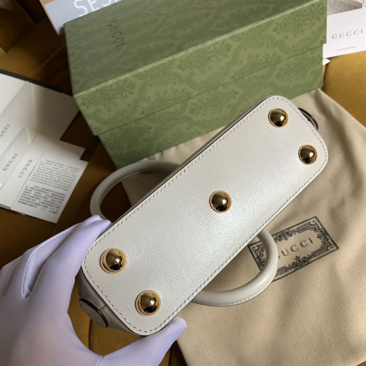 Gucci Horsebit 1955 mini top handle bag Beige/ebony GG Supreme canvas – GB104
