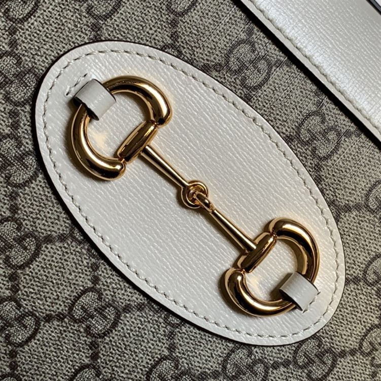 Gucci Horsebit 1955 mini top handle bag Beige/ebony GG Supreme canvas – GB104