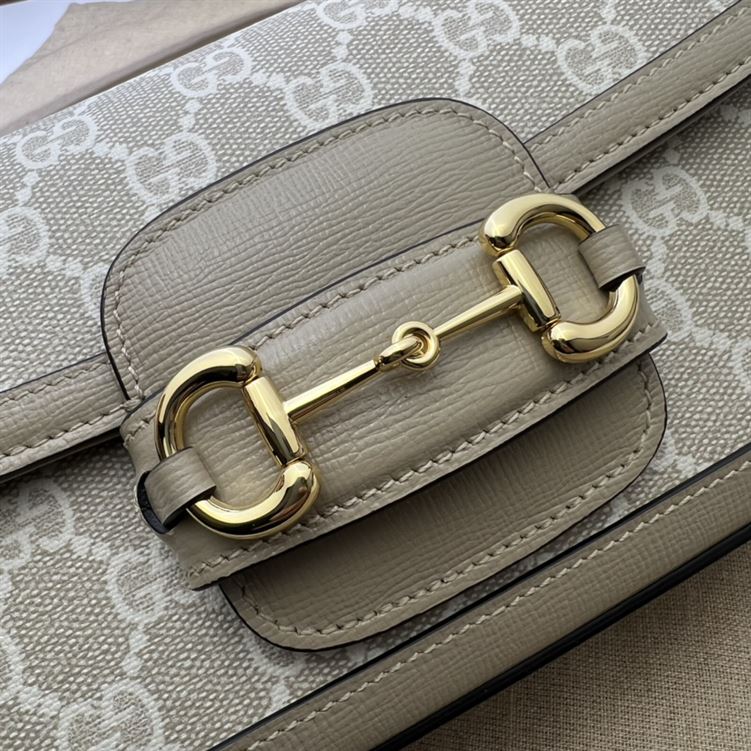 Gucci Horsebit 1955 shoulder bag Beige white GG Supreme canvas – GB126