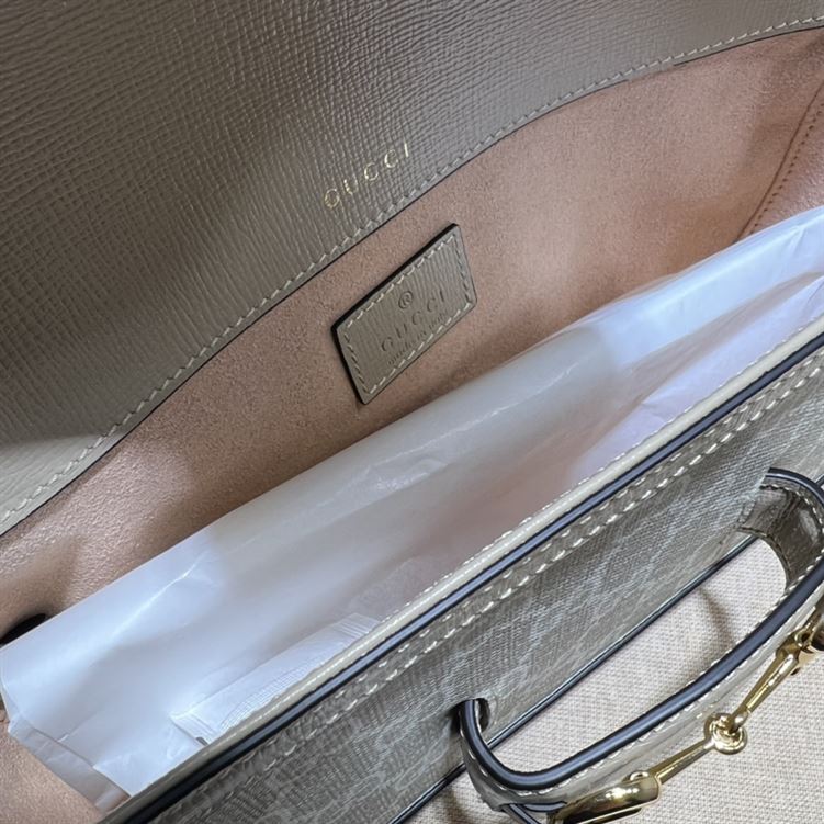 Gucci Horsebit 1955 shoulder bag Beige white GG Supreme canvas – GB126