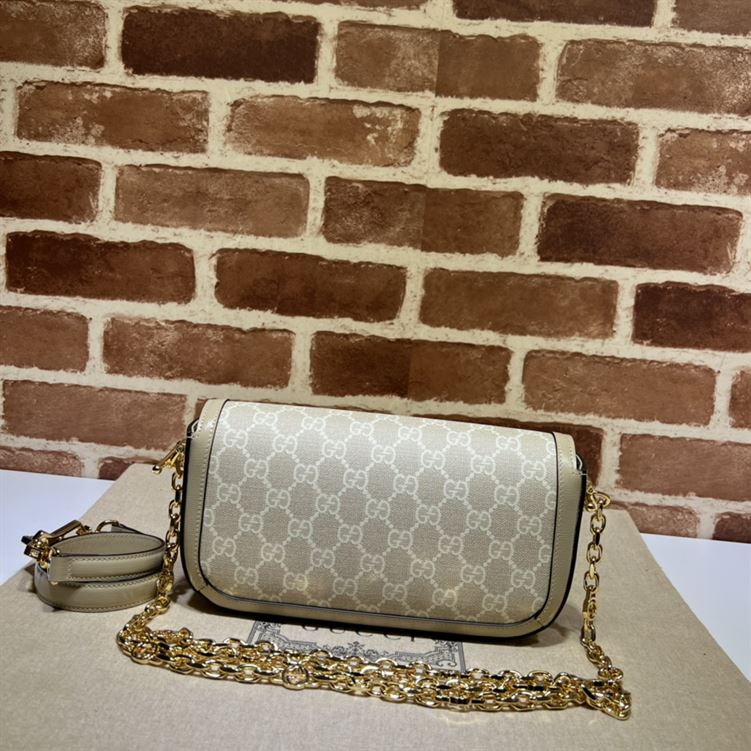 Gucci Horsebit 1955 shoulder bag Beige white GG Supreme canvas – GB126