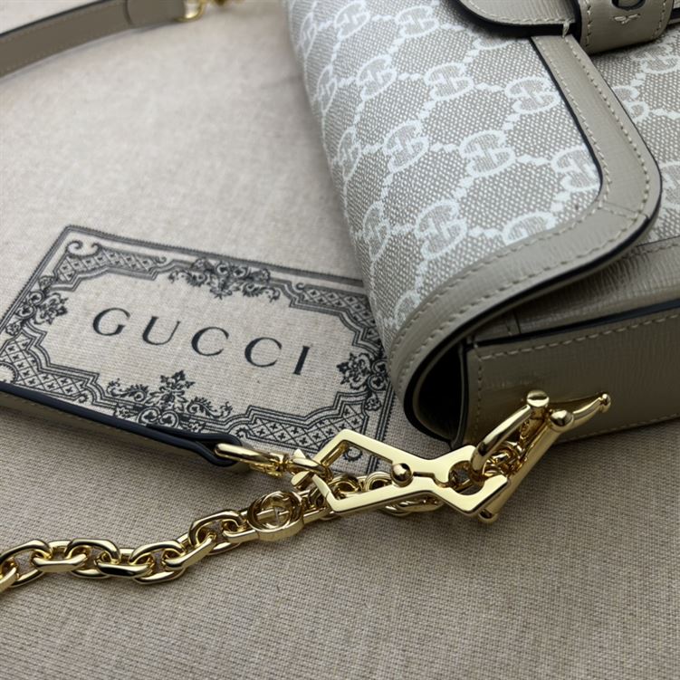 Gucci Horsebit 1955 shoulder bag Beige white GG Supreme canvas – GB126
