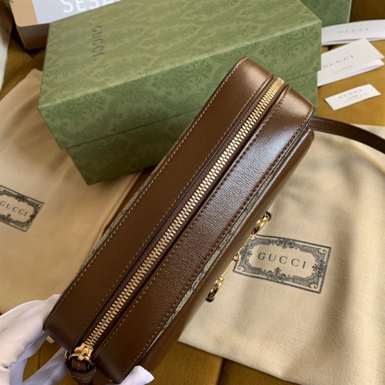 Gucci Horsebit 1955 small shoulder bag Beige/ebony GG Supreme canvas – GB110